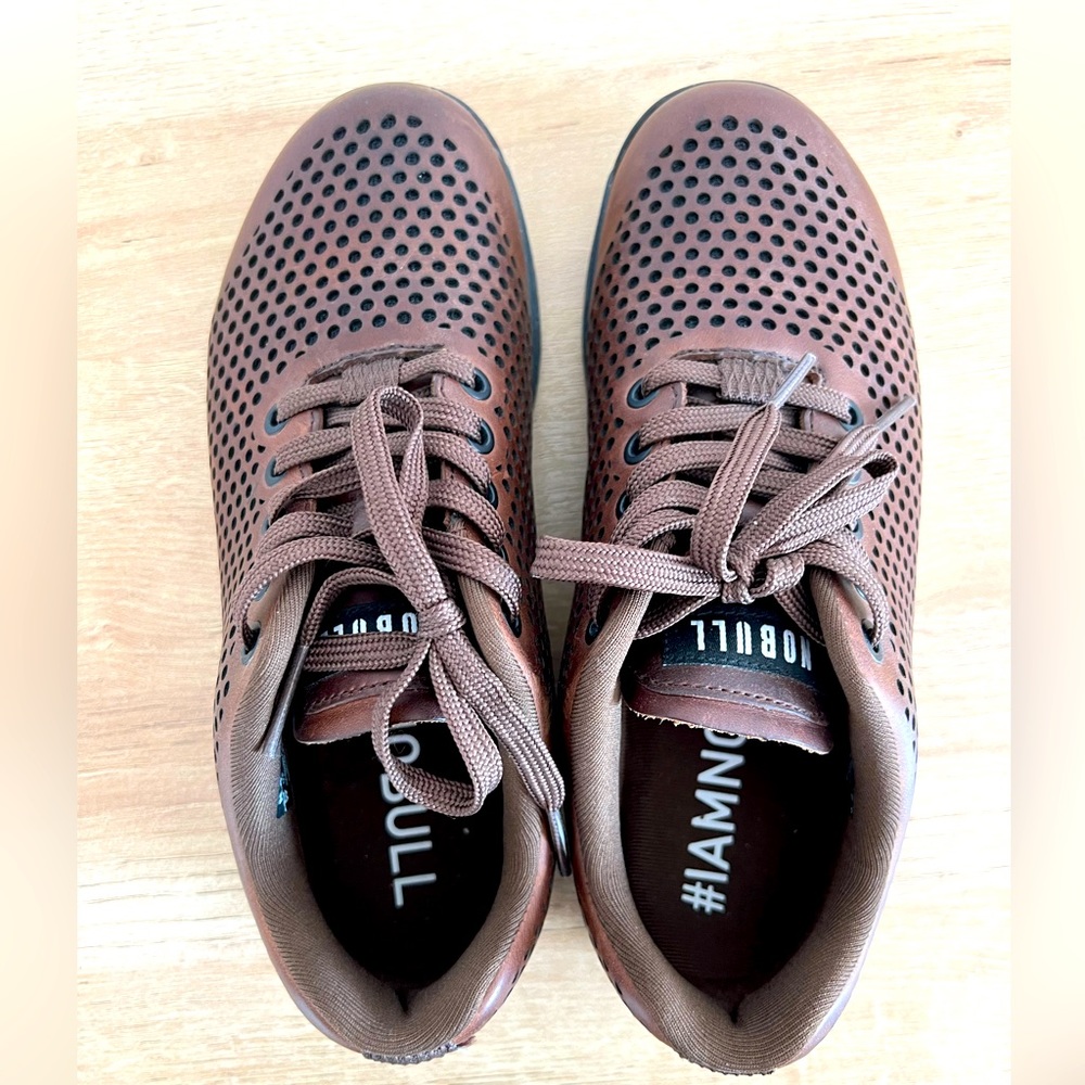 NoBull Coffee Grey Leather Trainer shoes